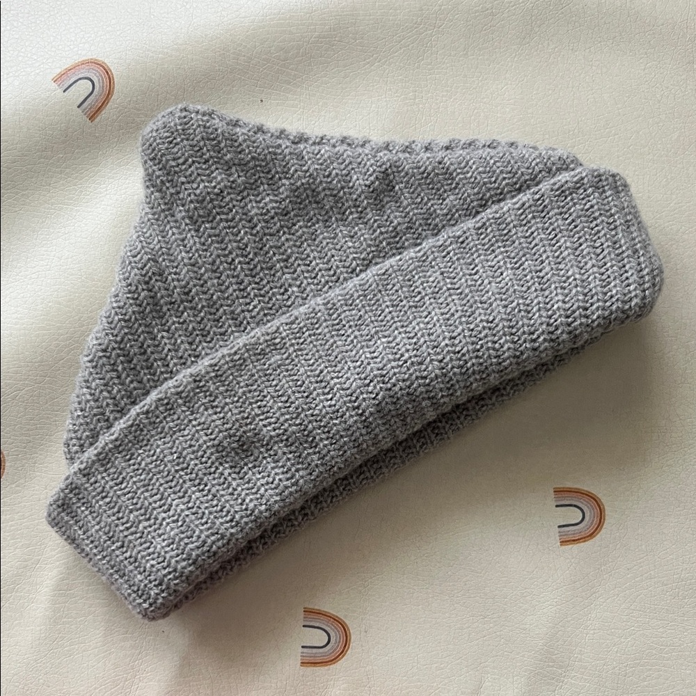 Kids Gray Knit Beanie Hat - Cozy Winter Hat